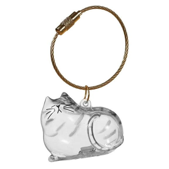 Acrylic Pet Hair Keepsakes Display Box With Rope Cats Furs Collectible Storage Container Keychain Pendant Home Decors