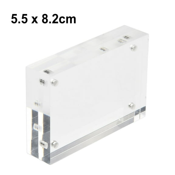 Acrylic Photo Frame 10+10Mm Thick Desktop Double-Sided Home Ornament Photo Picture Poster Rectangle Replacement 1Pcs