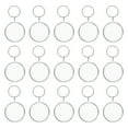 thumbnail image 1 of Acrylic Photo Frame Keychain 1.3" Dia Blank Picture Insert Keyring with Split Ring, Clear, 25 Pack, 1 of 5