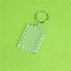 Acrylic Photo Frame Keychain with Iron Split Key Rings Rectangle Clear 5.6cm