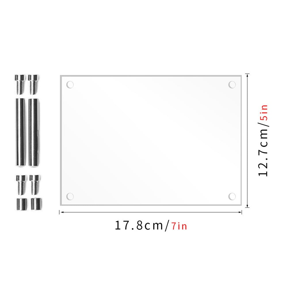 Acrylic Photo Frame Poster Certificate Holder Display Stand Desktop