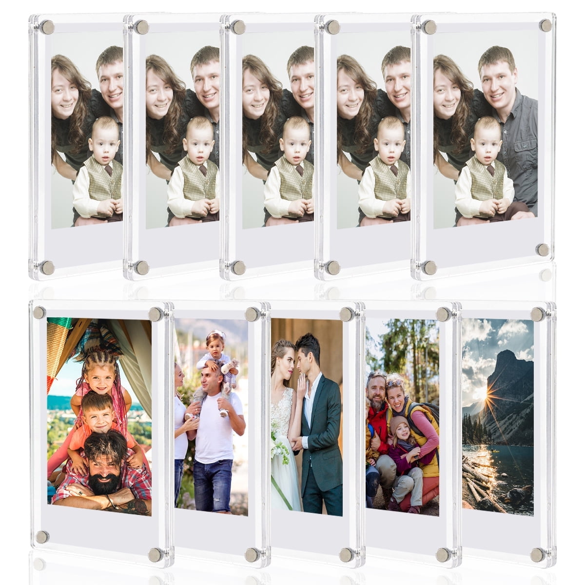 Azar Displays Cadre Photo Magnétique Transparent En Acrylique Transparent 5 Po X 7 Po Azrd2226