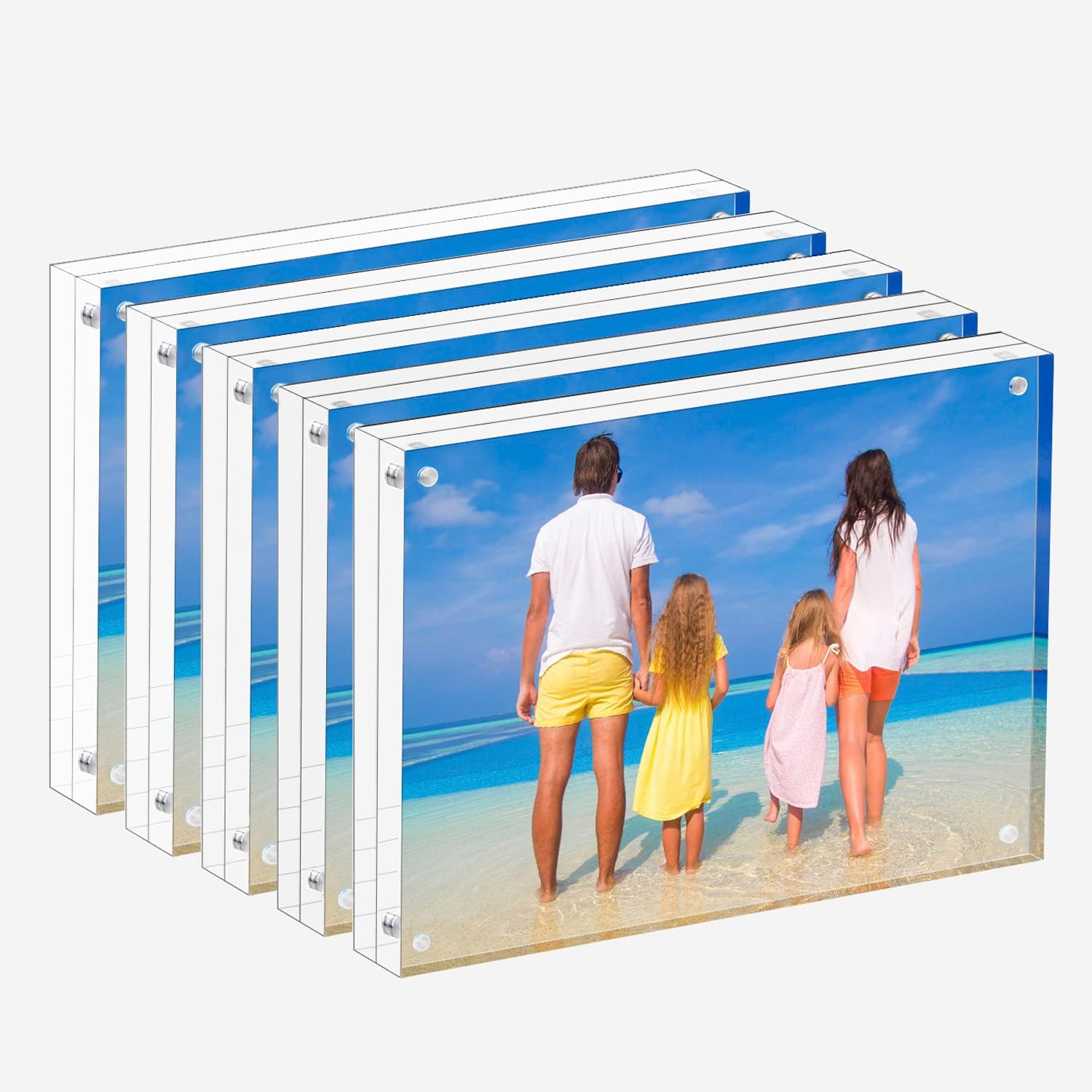 Acrylic Picture Frame 5x7,Clear Freestanding Double Sided 20mm ...