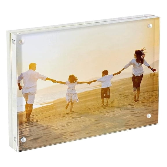 Acrylic Picture Frame 8x10 Inch - Acrylic Photo Frame - Collage Stand for Family Photographs - Clear Picture Frames for Office Desk & Side Table - Wedding Table Dcor