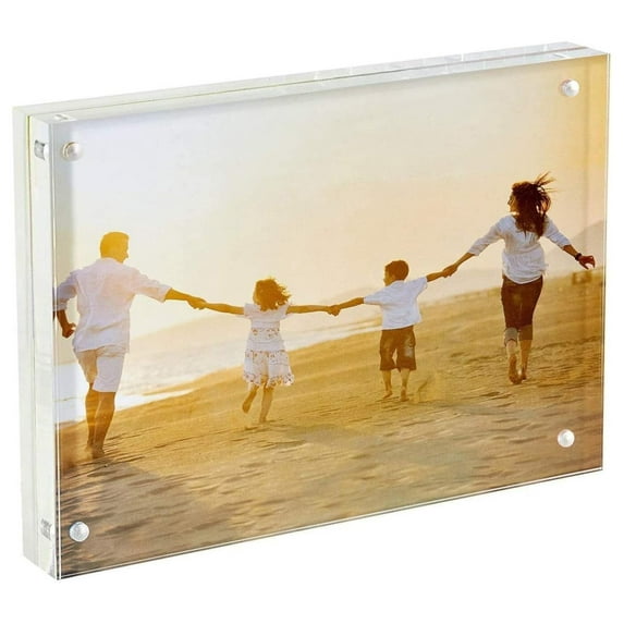 Acrylic Picture Frame 8x10 Inch - Acrylic Photo Frame - Collage Stand for Family Photographs - Clear Picture Frames for Office Desk & Side Table - Wedding Table Décor One 8x10 inch Frame