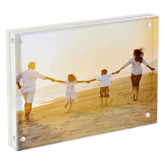 Acrylic Picture Frame 8x10 Inch - Acrylic Photo Frame - Collage Stand for Family Photographs - Clear Picture Frames for Office Desk & Side Table - Wedding Table Dcor