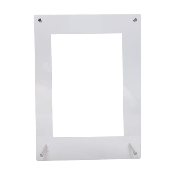 Acrylic Picture Frame Floating Display Clear Frameless Self Standing Photo Holder for A4 21x29.7 cm Certificates Posters Vertical Horizontal Desktop Home Office Decor Transparent