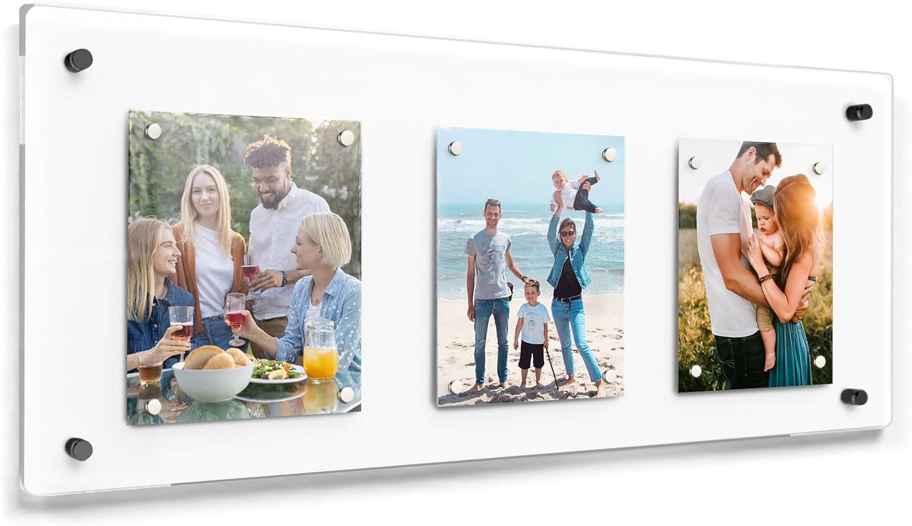 Black Acrylic Floating Wall Frame for 5x7 Photos