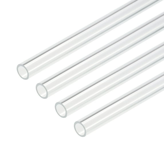 Acrylic Pipe Clear Rigid Round Tube 10mm ID 12mm OD 10" for Lamps and Lanterns, Water Cooling System 4pcs