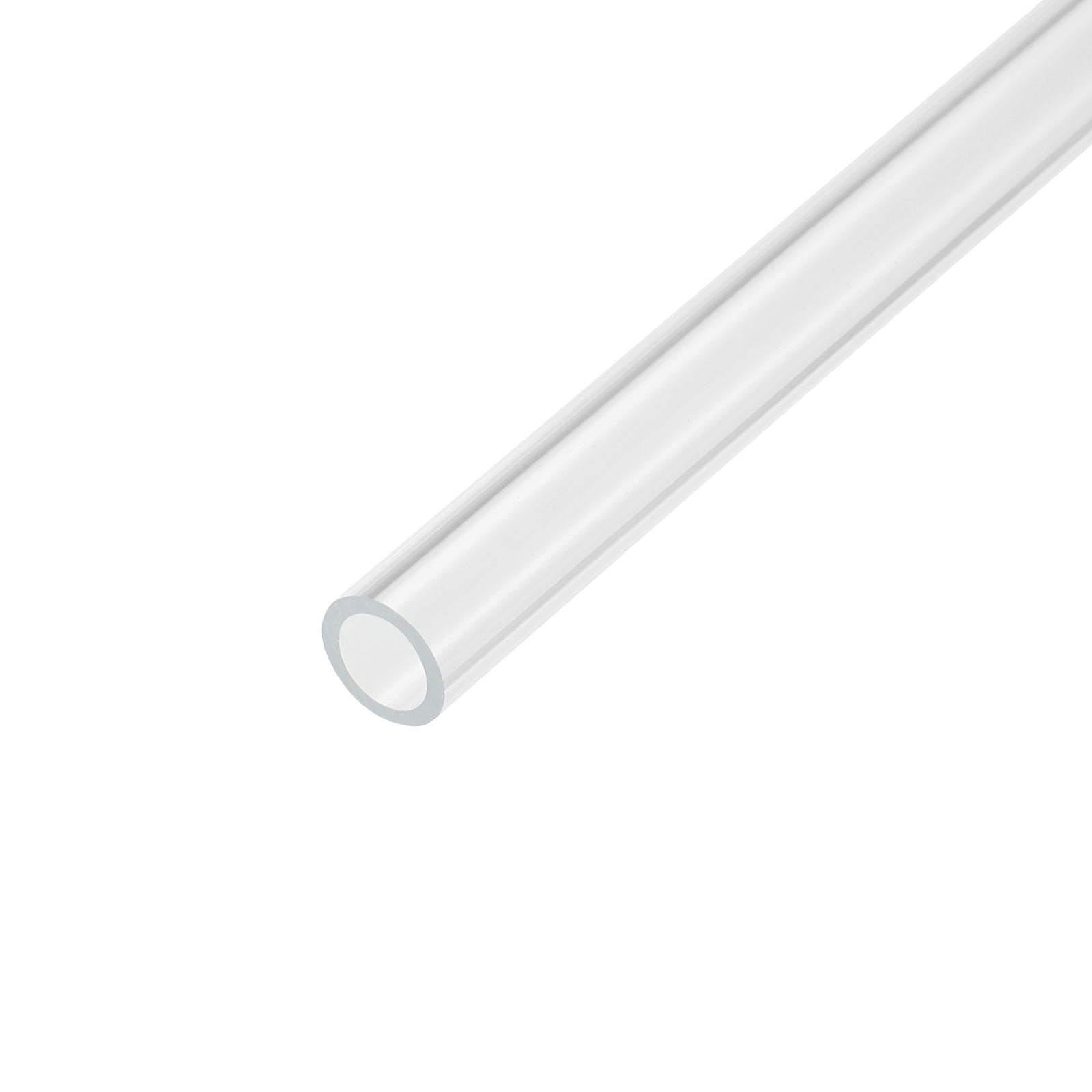 MECCANIXITY Clear Acrylic Pipe Tube – 11mm ID, 15mm OD, 14" Length (2 Pack)