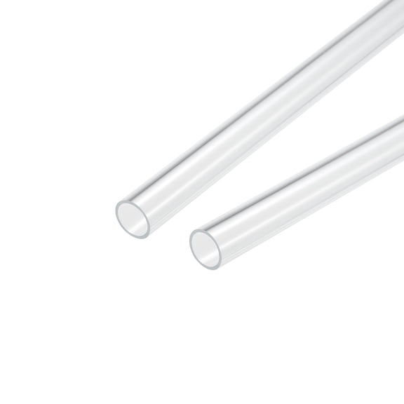 Acrylic Pipe Clear Rigid Round Tube 13mm ID 15mm OD 10" for Lamps and Lanterns, Water Cooling System 2pcs