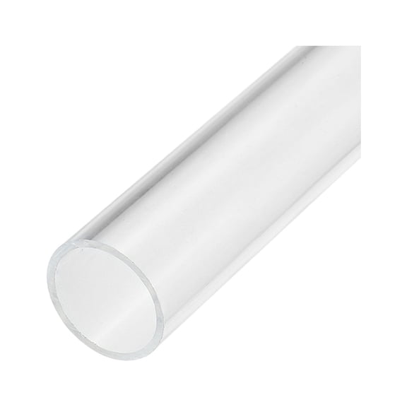 Uxcell Acrylic Pipe Clear Rigid Round Tube 1.02" x 1.18" for Lamps and Lanterns Water Cooling System