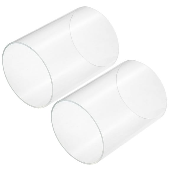 Acrylic Pipe Clear Rigid Round Tube 2pcs 105mm ID 110mm OD 6" for Lamps and Lanterns, Water Cooling System