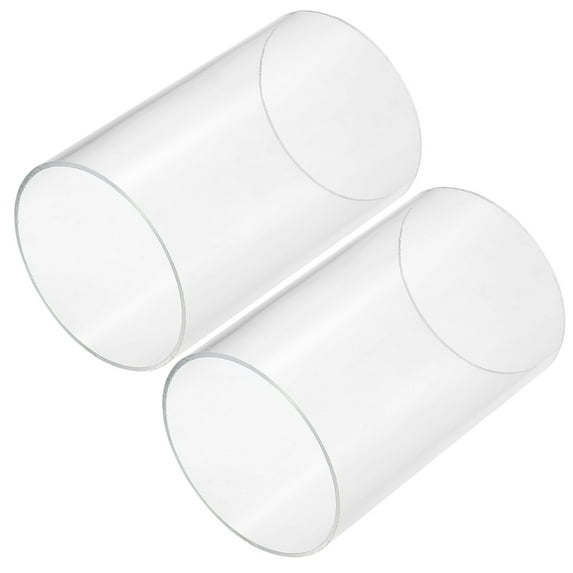 Acrylic Pipe Clear Rigid Round Tube 2pcs 96mm ID 100mm OD 6" for Lamps and Lanterns, Water Cooling System