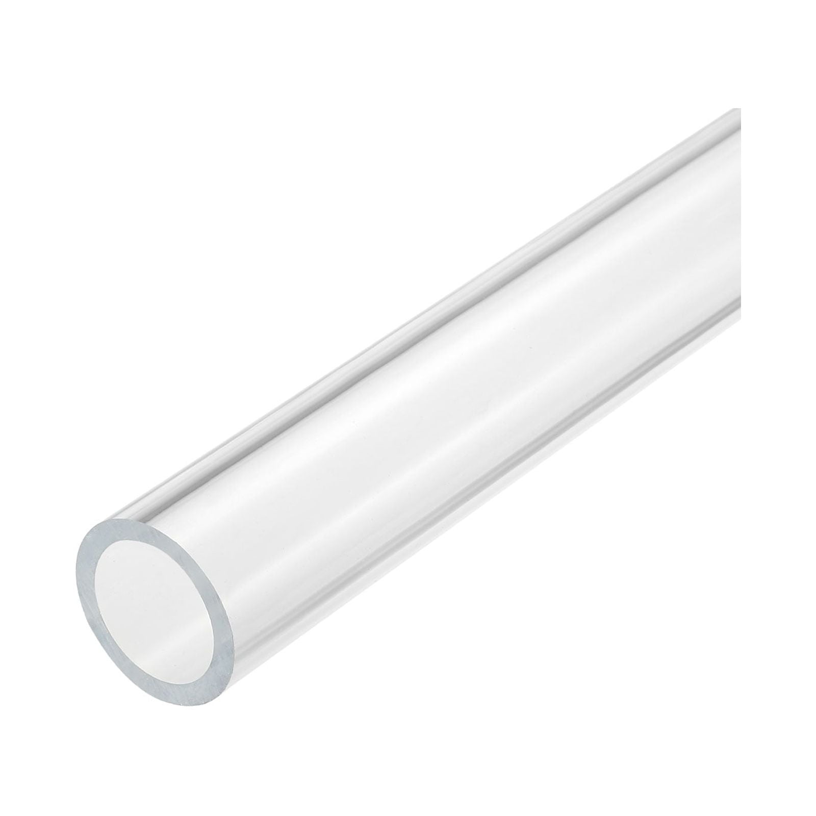 MECCANIXITY Clear Acrylic Pipe Tube - 30mm ID, 40mm OD, 14" Length For DIY, Lamps, Water Cooling