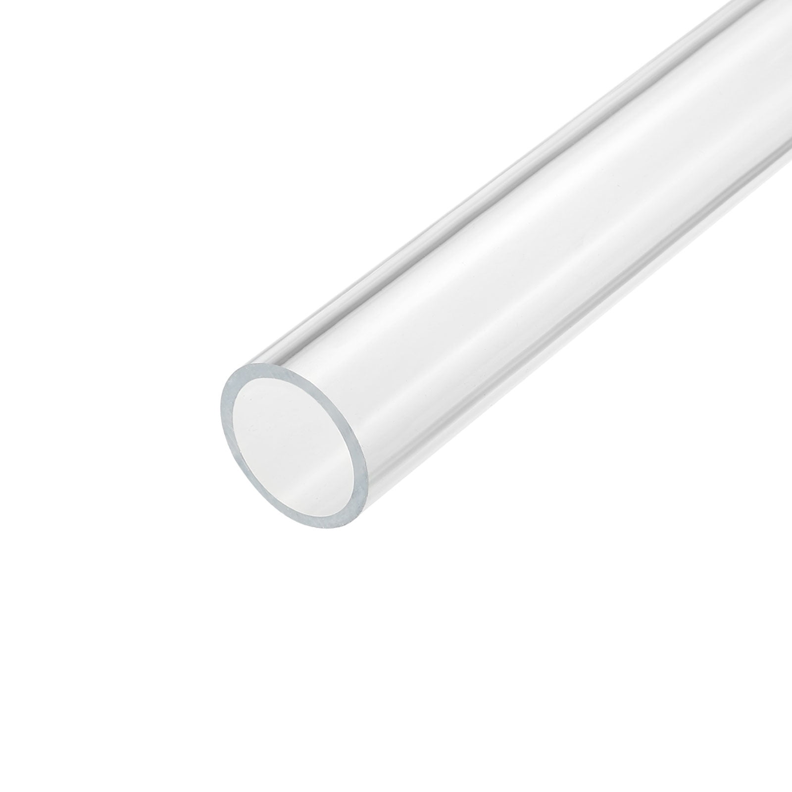 Acrylic Pipe Clear Rigid Round Tube 41mm ID 45mm OD 14" for Lamps and