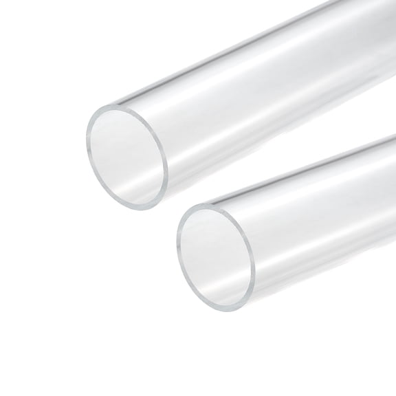 Acrylic Pipe Clear Rigid Round Tube 44mm ID 50mm OD 10" for Lamps and Lanterns, Water Cooling System 2pcs