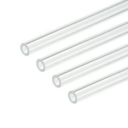 Acrylic Pipe Clear Rigid Round Tube 4mm ID 8mm OD 10" for Lamps and Lanterns, Water Cooling System 4pcs