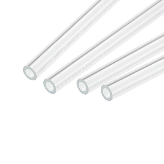 Acrylic Pipe Clear Rigid Round Tube 4mm ID 8mm OD 14" for Lamps and Lanterns, Water Cooling System 4pcs