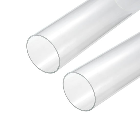 Acrylic Pipe Clear Rigid Round Tube 56mm ID 60mm OD 10" for Lamps and Lanterns, Water Cooling System 2pcs