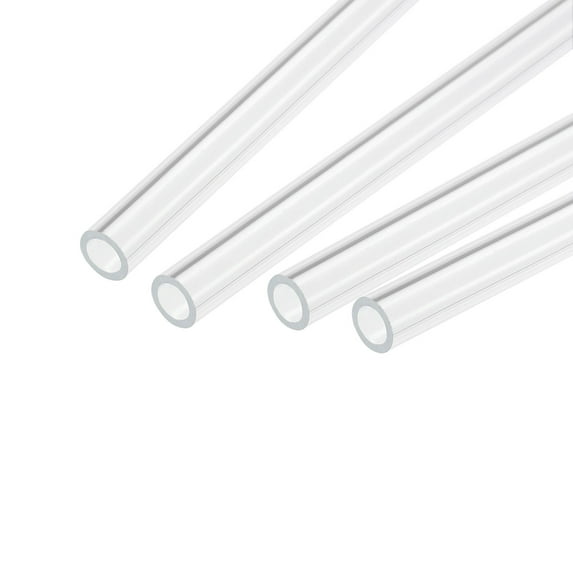 Acrylic Pipe Clear Rigid Round Tube 5mm ID 8mm OD 14" for Lamps and Lanterns, Water Cooling System 4pcs