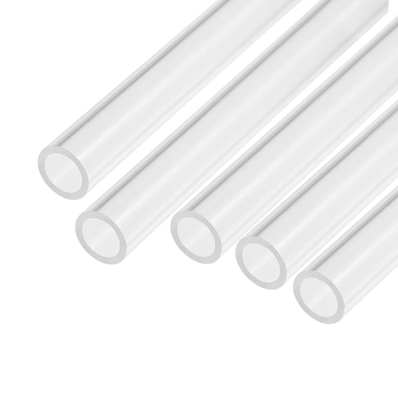 Acrylic Pipe Clear Rigid Round Tube 7pcs 12mm ID 16mm OD 6" for Lamps and Lanterns, Water Cooling System