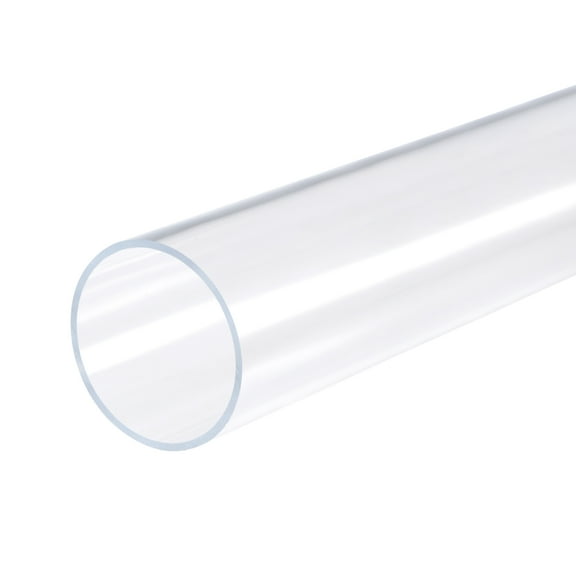 Acrylic Pipe Rigid Round Tube Clear 46mm ID 50mm OD 500mm 1 13/16" x 2"