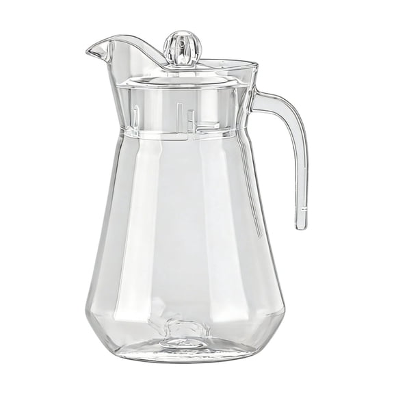Acrylic Pitcher, Clear Plastic Water Pitcher with Lid Fridge Jug,Shatter-Proof, Sangria, Tritan Glassware Lookalike, Dishwasher Safe 1.5L