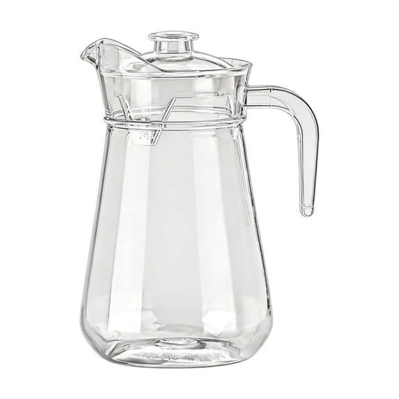 Acrylic Pitcher, Clear Plastic Water Pitcher with Lid Fridge Jug,Shatter-Proof, Sangria, Tritan Glassware Lookalike, Dishwasher Safe 1L