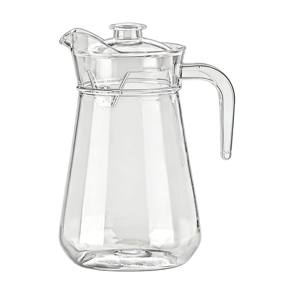 Acrylic Pitcher, Clear Plastic Water Pitcher with Lid Fridge Jug,Shatter-Proof, Sangria, Tritan Glassware Lookalike, Dishwasher Safe 1L