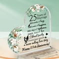 thumbnail image 1 of 25Th Anniversary Heart-Shaped Acrylic Plaque - Perfect Romantic Gift For Wife Husband Or Partner | Ideal For Valentine'S Day Birthdays & Christmas, 1 of 6