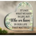 thumbnail image 1 of Acrylic Plaque It'S Not What We Have In Life Acrylic Heart Sign Rustic Acrylic Sign Farmhouse Home Office Desk Shelf Decor 4X4In, 1 of 7