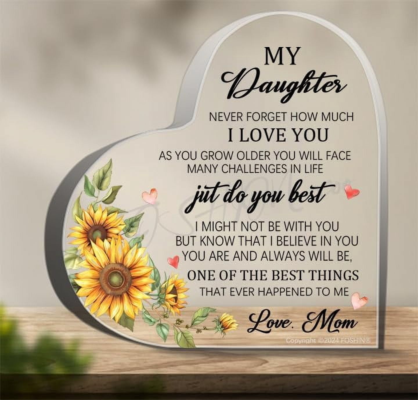 Acrylic Plaque My Daughter Never Forget How Much I Love You Acrylic ...