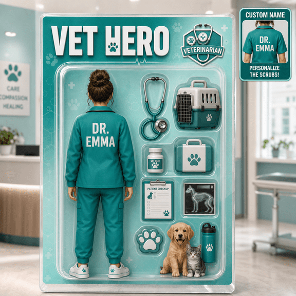Acrylic Plaque Personalized Veterinarian Name Acrylic Display Sign for Veterinarians