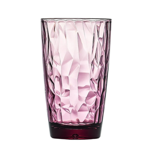 Acrylic Plastic Reusable Drinking Glasses 20oz Water Cups in Jewel Tone Colors | BPA-Free Tumblers, Top-Rack Dishwasher Safe - Style 3