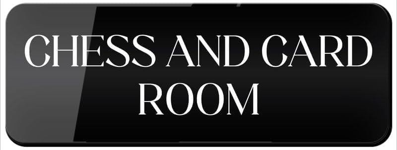 Acrylic Plastic Sign Chess And Card Room Sign For Unisex Door, Signs ...