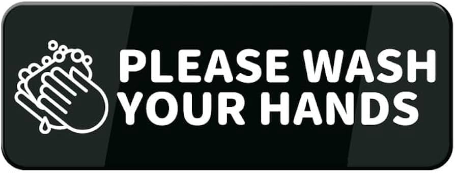 Acrylic Plastic Sign Please Wash Your Hands For House/Office,Signs For ...