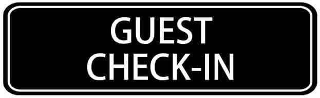 Acrylic Plastic Signs 3x10 Inch Guest Check In Sign Acrylic Plaque For ...