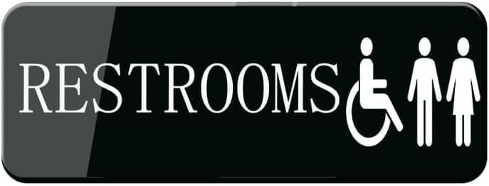 Acrylic Plastic Signs 3x10 Inch Restrooms Sign Men And Women Modern ...