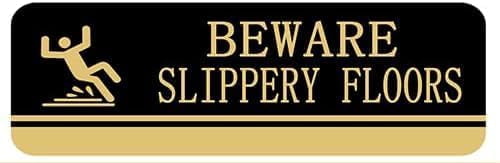 Acrylic Plastic Signs 3x8 Inch Beware Slippery Floors Sign Acrylic Self ...