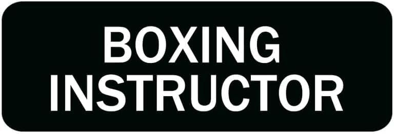 Acrylic Plastic Signs 3x8 Inch Boxing Instructor Sign For Rest Stops ...