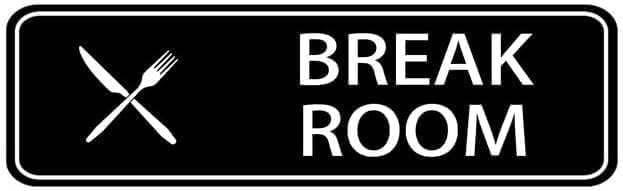 Acrylic Plastic Signs 3x8 Inch Break Room Acrylic Sign For Office Door ...