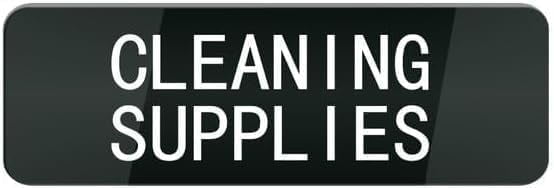 Acrylic Plastic Signs 3x8 Inch Cleaning Supplies Sign For House Office ...