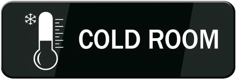 Acrylic Plastic Signs 3x8 Inch Cold Room Sign Modern Design Door Sign ...