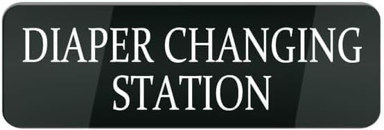 Acrylic Plastic Signs 3x8 Inch Diaper Changing Station Sign For Door Or ...