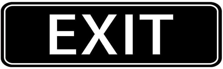 Acrylic Plastic Signs 3x8 Inch Exit Sign Acrylic Plaque For Door Office ...