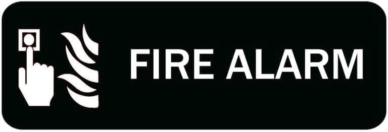 Acrylic Plastic Signs 3x8 Inch Fire Alarm Sign For House Strong Self ...