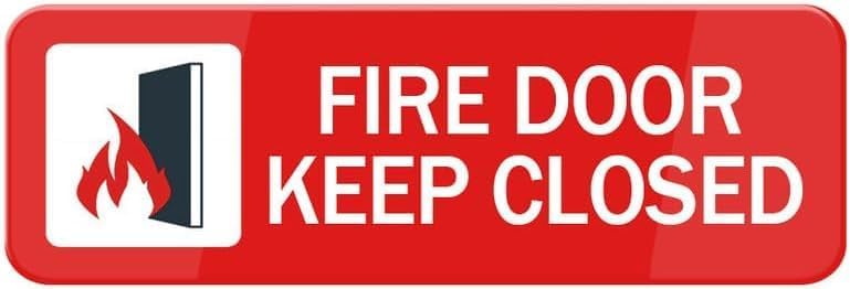 Acrylic Plastic Signs 3x8 Inch Fire Door Keep Closed Sign For House ...