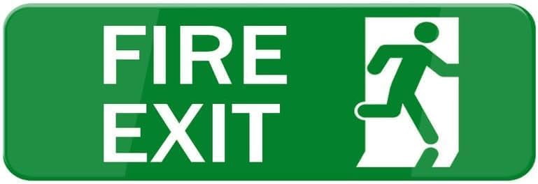 Acrylic Plastic Signs 3x8 Inch Fire Exit Sign For House Signs For Home ...