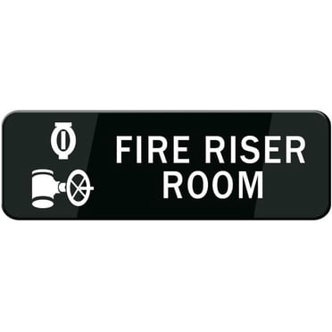 No Parking Fire Hydrant Sign For Door, Acrylic Plastic, Black And White Rounded Corners Durable Long Lasting With Double Sided Tape 9 X 3
